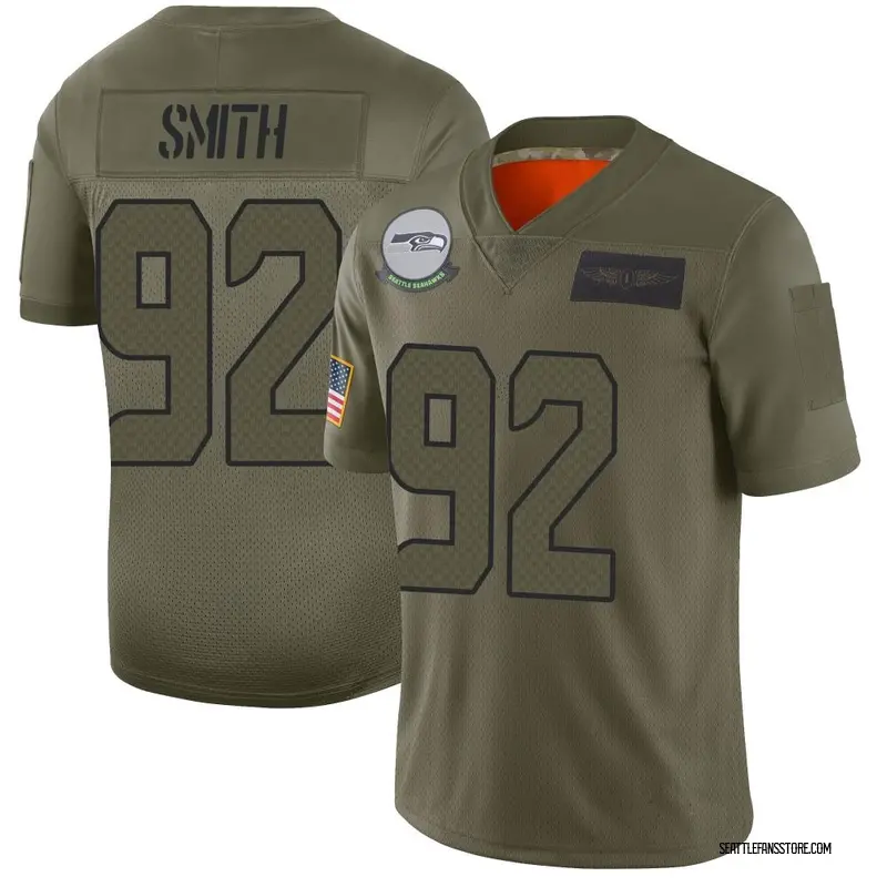 Men's Legend Seattle Seahawks NO.92 Tyreke Smith Color Rush Neon Jersey -  Green